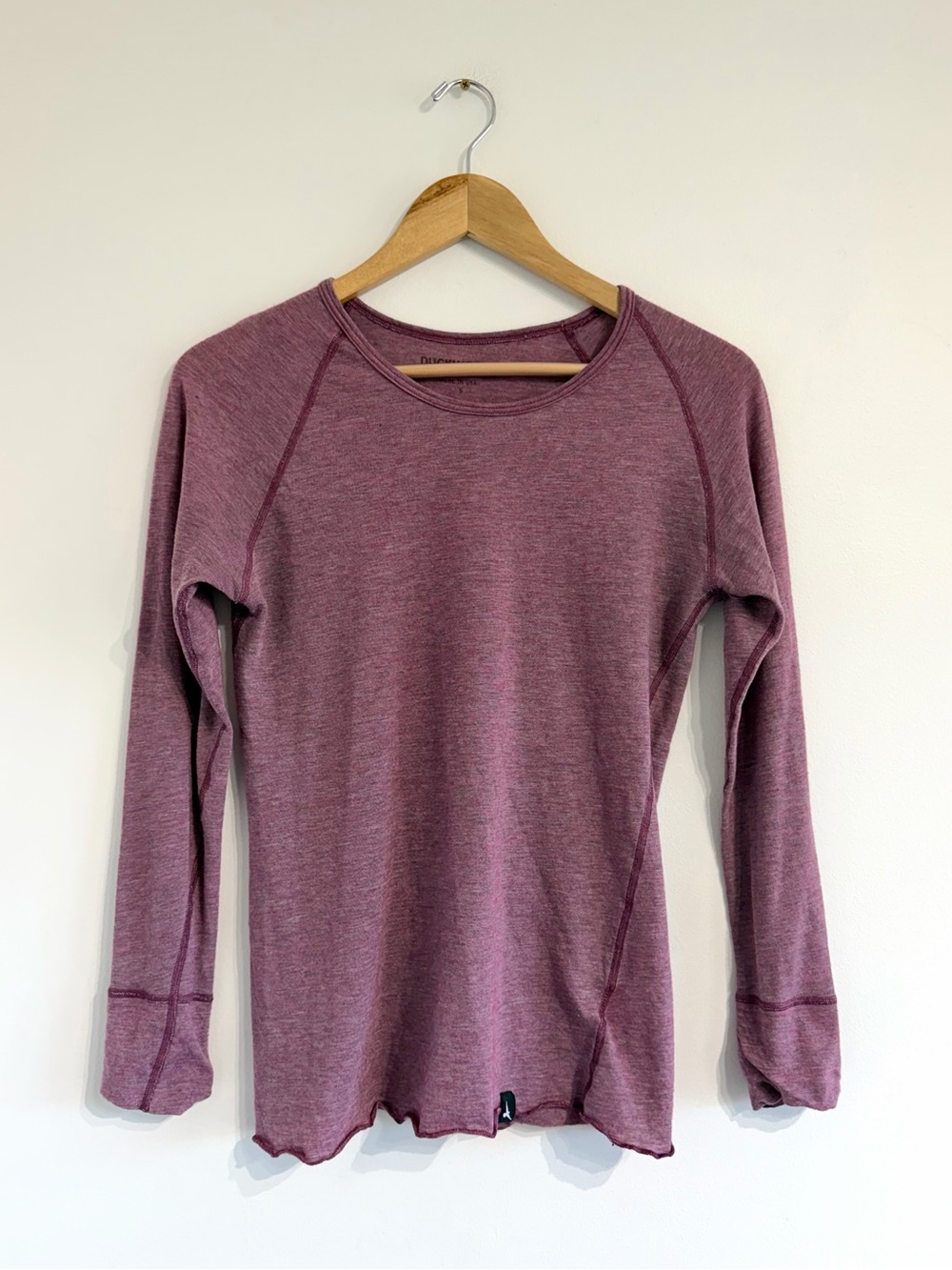 Duckworth Long-Sleeve Crew Neck Top merino wool Mauve